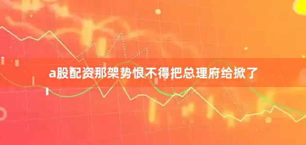 a股配资那架势恨不得把总理府给掀了