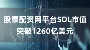 股票配资网平台SOL市值突破1260亿美元